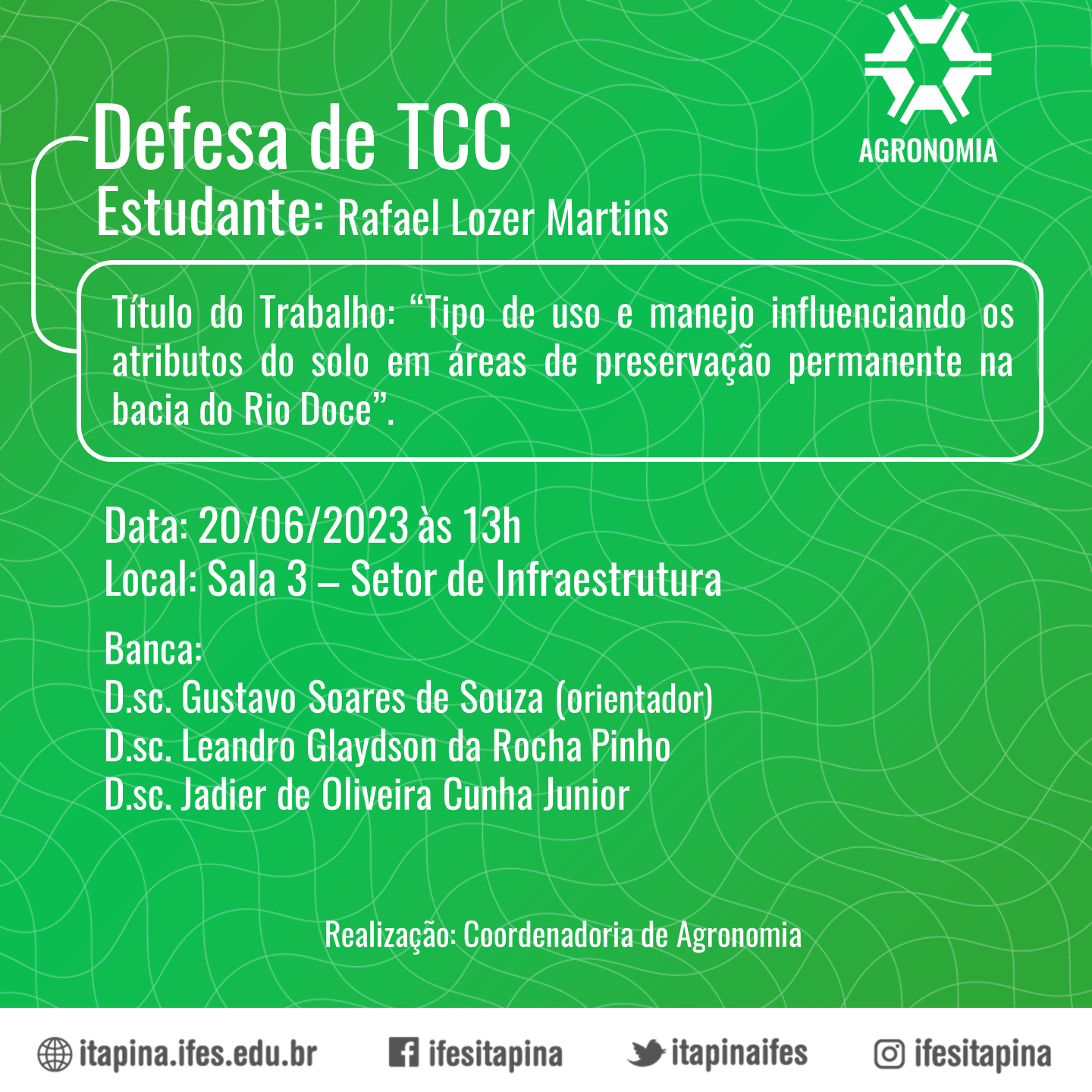 CCSE ITAPINA TCC AGRONOMIA EDITAVEL RAFAEL LOZER MARTINS